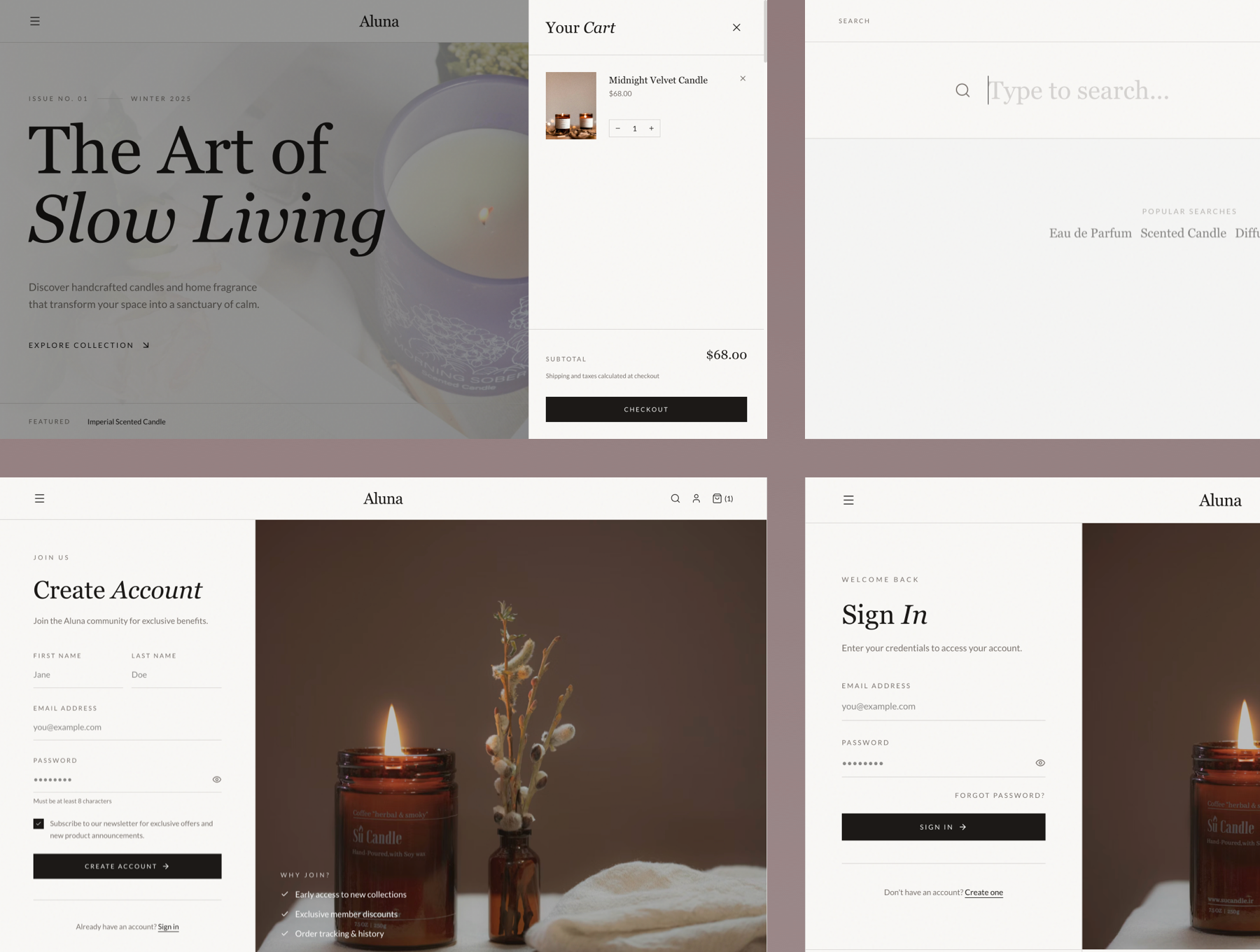 Aluna - Luxury Candle E-commerce Website Template - Image 4