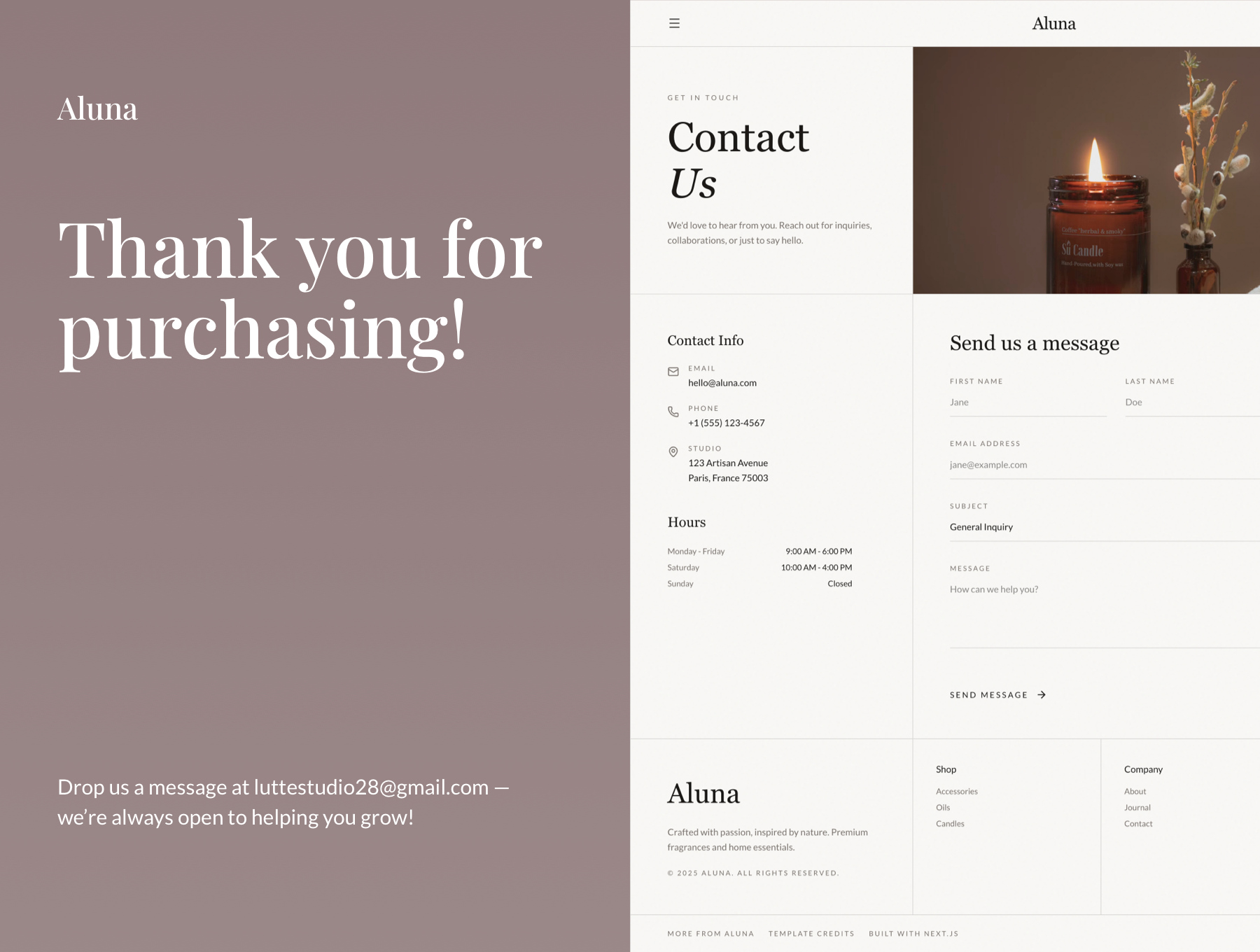 Aluna - Luxury Candle E-commerce Website Template - Image 6