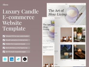 Aluna - Luxury Candle E-commerce Website Template